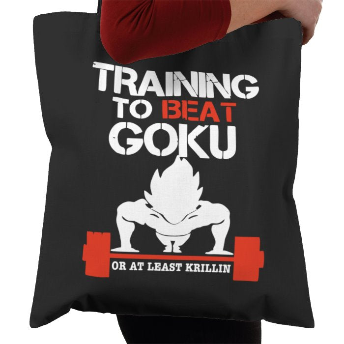 Dragonball Z - Training To Beat Goku Tote Bag