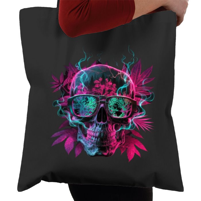 Skull Leaf Tote Bag