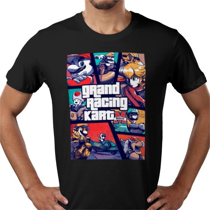 Mario Kart & Grand Theft Auto - Grand Racing Kart T-Shirt