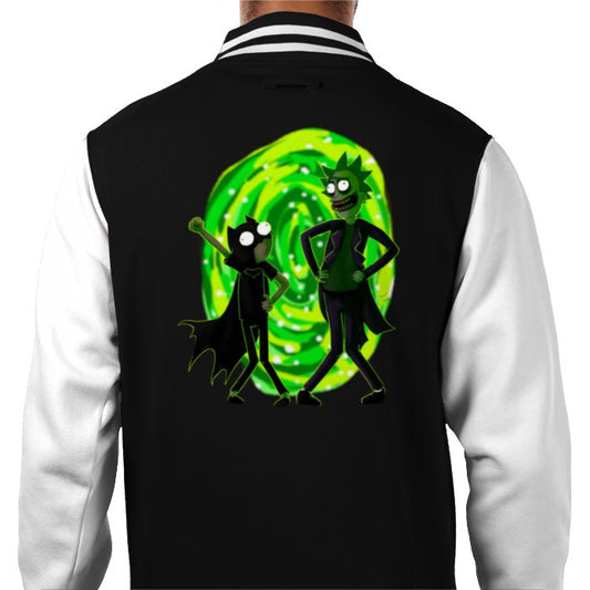 Rick & Morty & Batman - Portal Pose Varsity Jacket