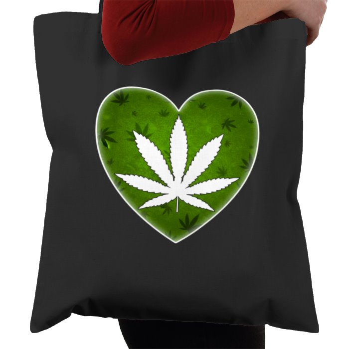 Cannabis Heart Tote Bag
