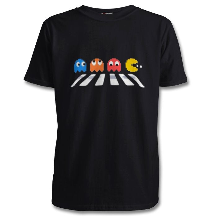 Pacman & The Beatles - Abby Road T-shirt