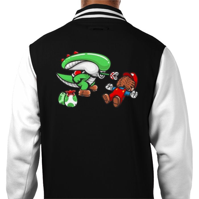 Super Mario Bro's & Alien - Xenomorph Bro's Varsity Jacket