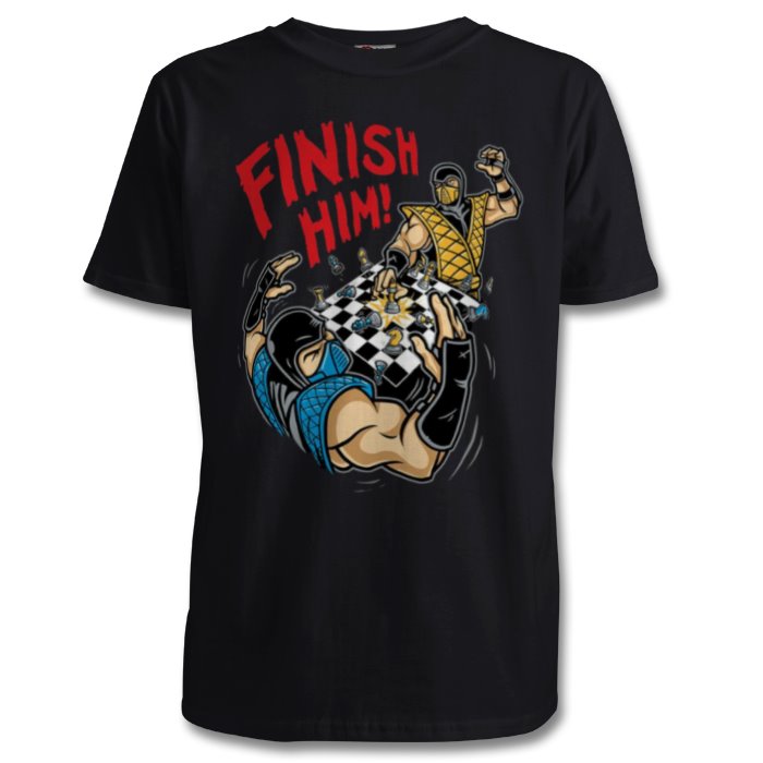 Mortal Kombat - Finish Him Chess T-shirt