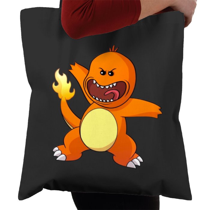 Rick & Morty & Pokémon - Meeseeks x Charmander Tote Bag