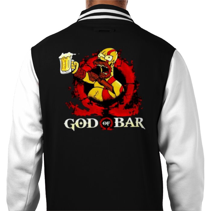 The Simpsons & God Of War - God Of Bar Varsity Jacket