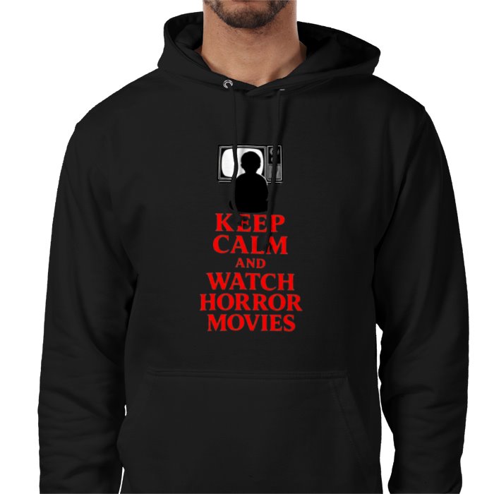 Keep Calm And Watch Horror Movies Pocket Hoodie