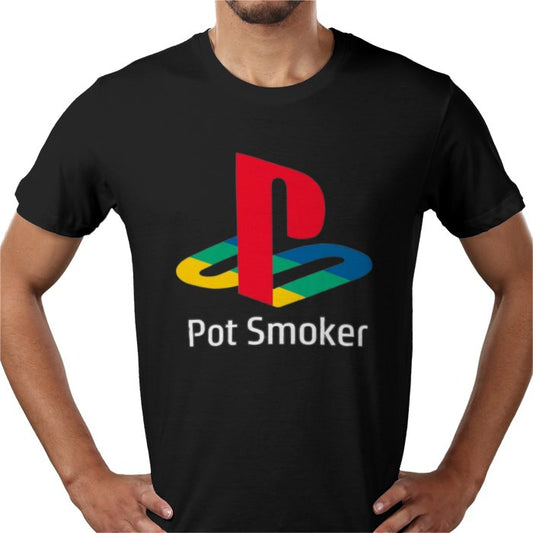 PlayStation Logo Pot Smoker Parody T-shirt