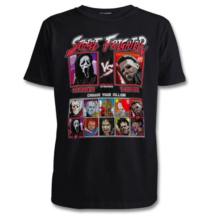 Horror Movies & Street Fighter - Street Frighter T-shirt