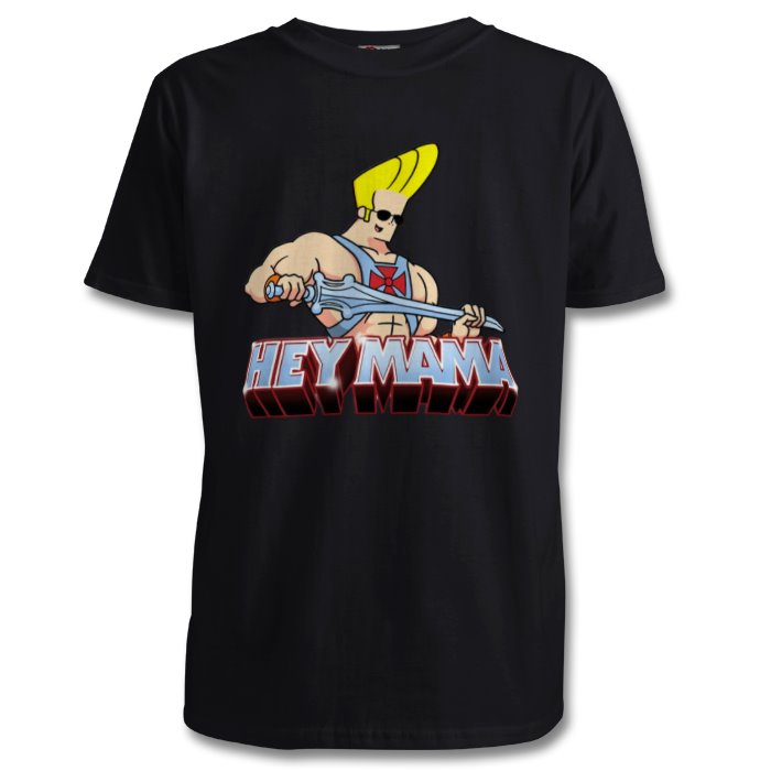 Johnny Bravo & He-Man - Hey Mama T-shirt