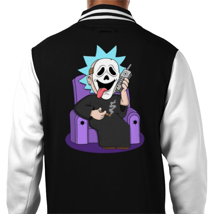 Rick & Morty & Scream - Ghost Rick Varsity Jacket