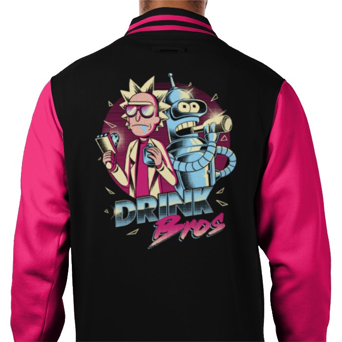 Rick & Morty x Futurama - Drink Bros Varsity Jacket
