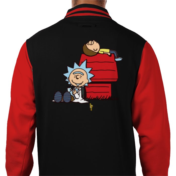 Rick & Morty x Snoopy - Chilling Varsity Jacket