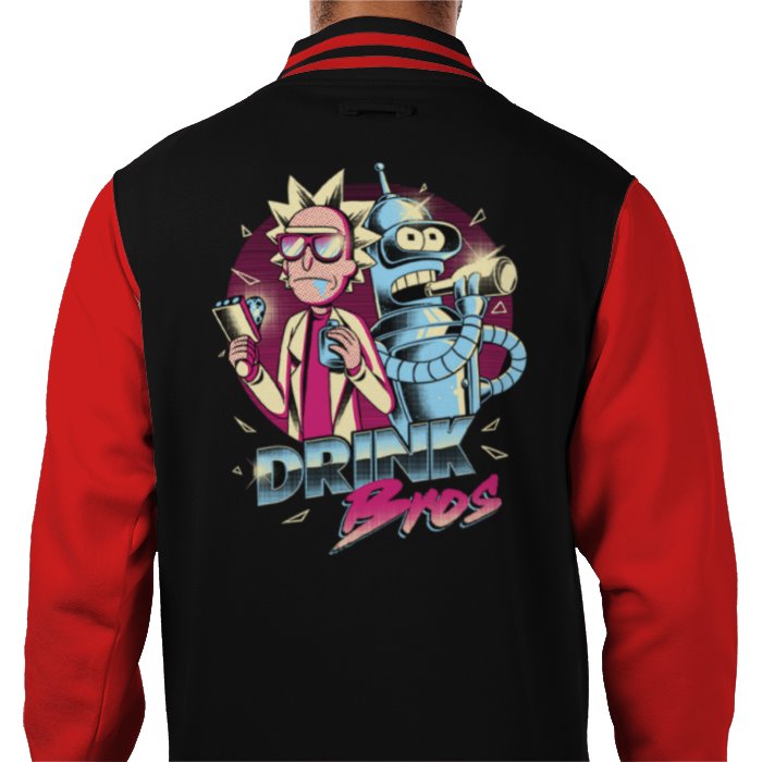Rick & Morty x Futurama - Drink Bros Varsity Jacket