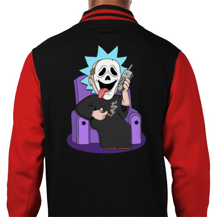 Rick & Morty x Scream - Ghost Rick Varsity Jacket