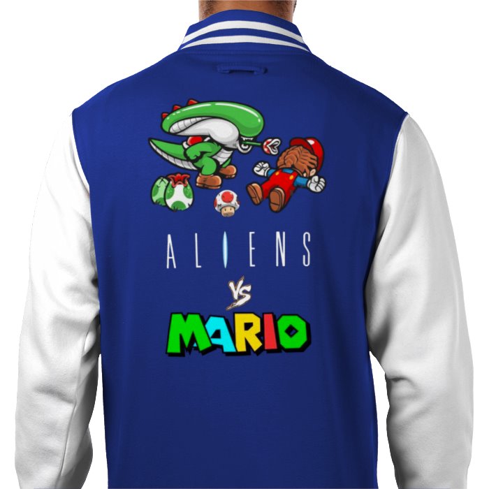 Super Mario x Aliens - Xeno Yoshi Varsity Jacket