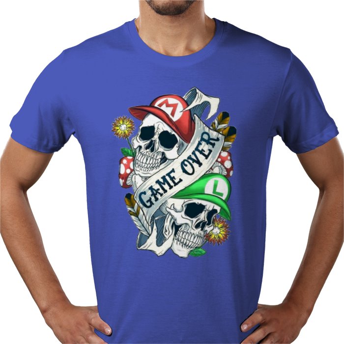 Super Mario Bro's - Game Over Tattoo Style T-shirt