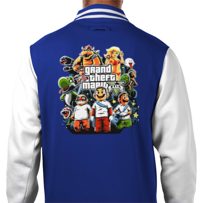 Grand Theft Auto & Super Mario Bro's - Grand Theft Mario Varsity Jacket