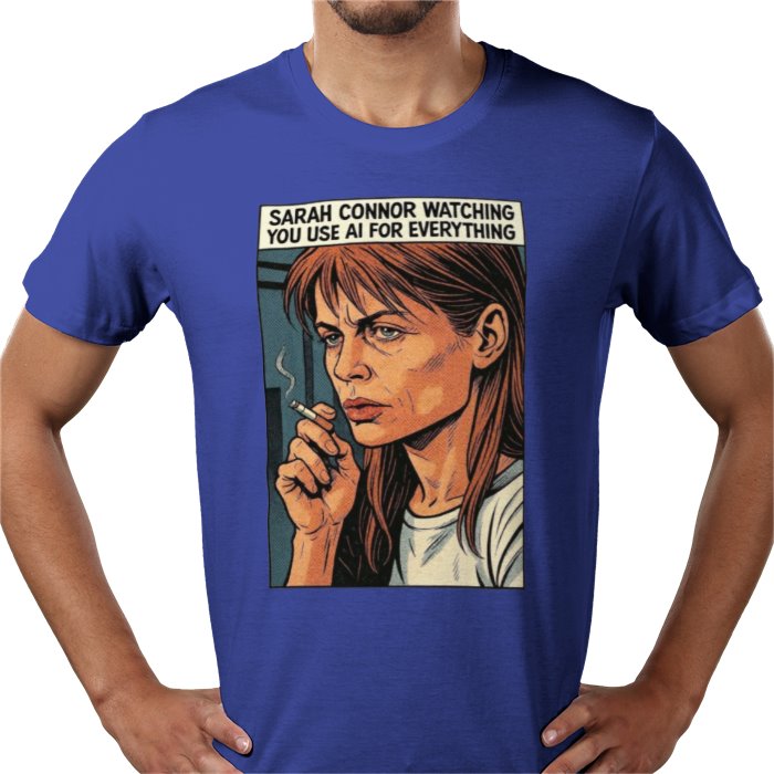 Terminator's Sarah Connor Watching You Use AI T-shirt