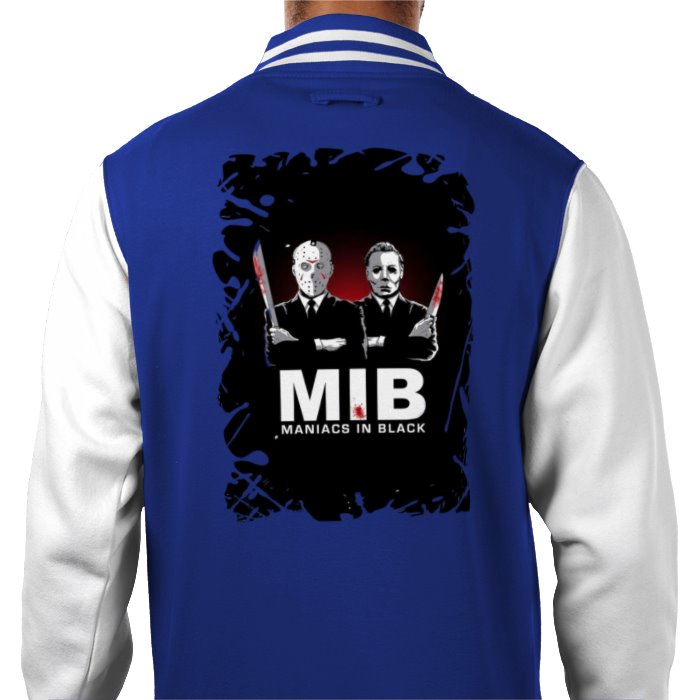 Men In Black & Friday 13th & Halloween - Maniacs In Black Varsity Jacket