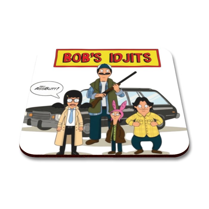 Bobs Burgers x Supernatural - Bobs Idjits Coasters