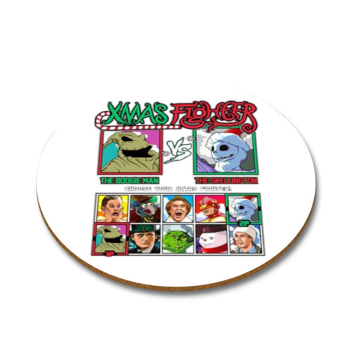 Boogie Man Vs Skellington Round Coasters