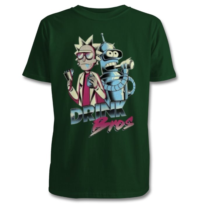 Rick & Morty & Futurama - Drink Bros T-shirt