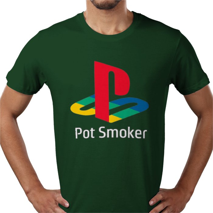 PlayStation Logo Pot Smoker Parody T-shirt