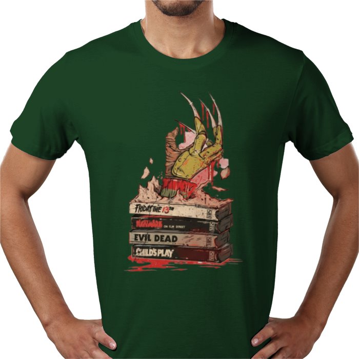 VHS Horror Tapes - Freddy Theme T Shirt