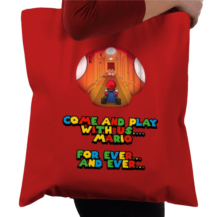 Super Mario Bro's x The Shining - Come Play With Us Mario Tote Bag