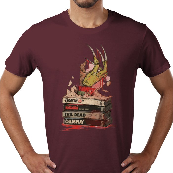 VHS Horror Tapes - Freddy Theme T Shirt