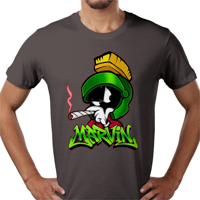Marvin The Martian x Cannabis Parody T-Shirt