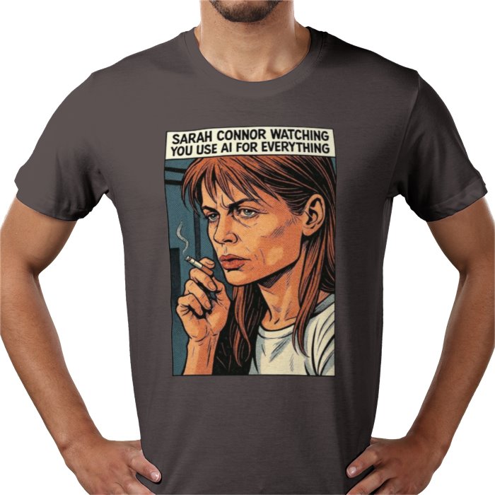 Terminator's Sarah Connor Watching You Use AI T-shirt
