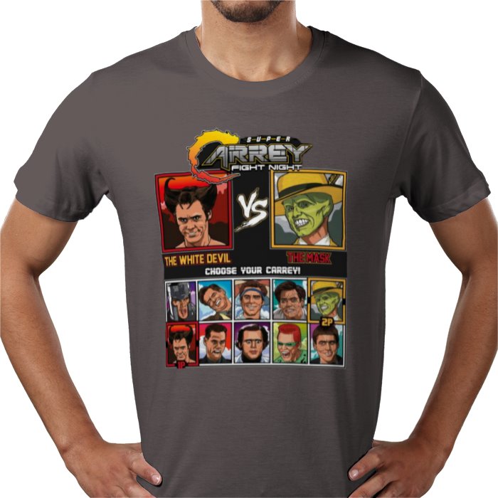 Jim Carrey & Fight Night & Street Fighter - Super Carrey Fight Night T-shirt