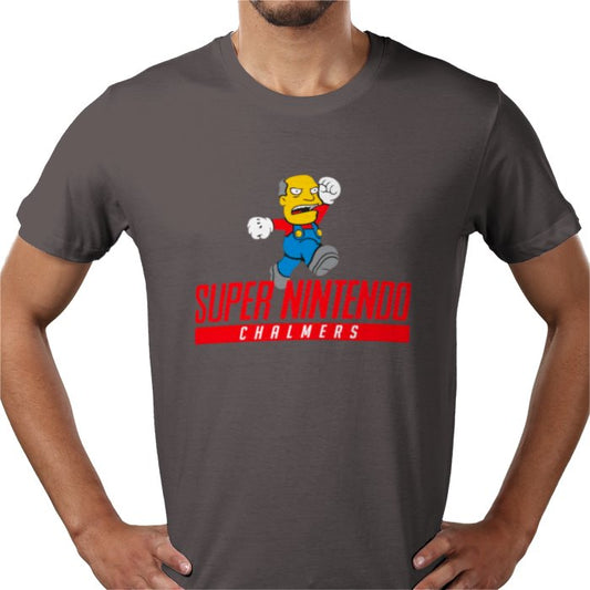 Nintendo x Super Mario Bro's x The Simpsons - Super Nintendo Chalmers T-shirt