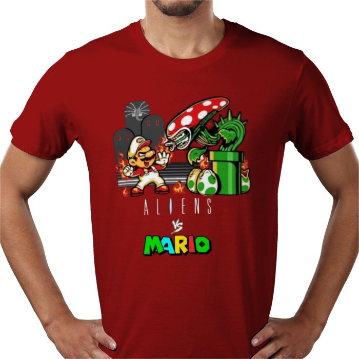 Super Mario x Aliens - Aliens Vs Mario T-shirt