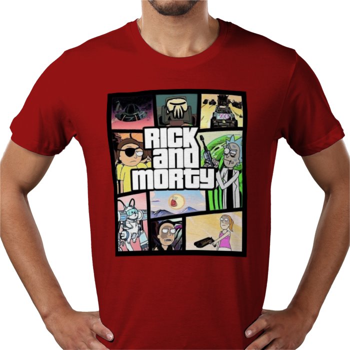 Rick & Morty & Grand Theft Auto - Grand Theft Auto Style T-shirt