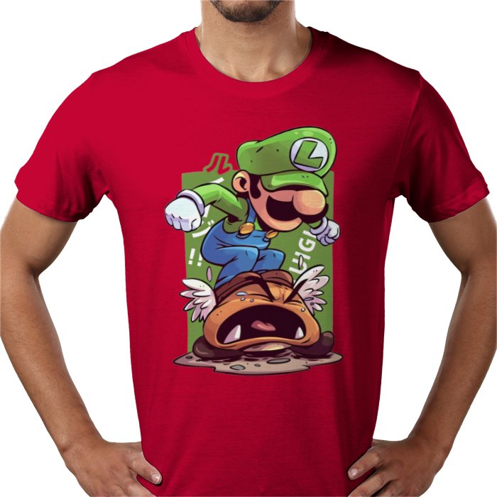 Super Mario Bros — Luigi Crushing Turts T-Shirt