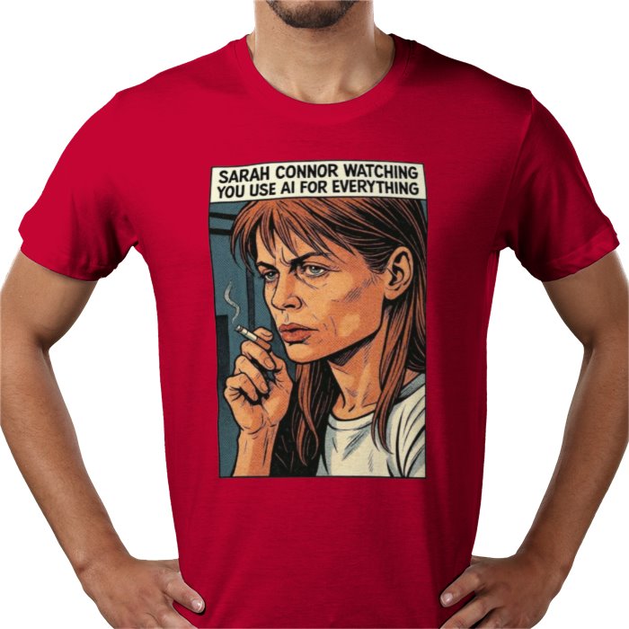 Terminator's Sarah Connor Watching You Use AI T-shirt
