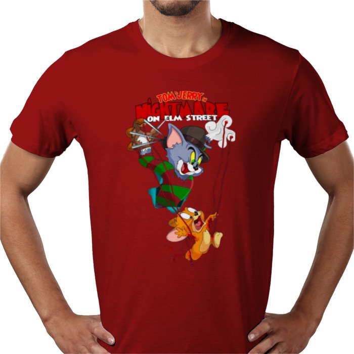 Tom And Jerry & A Nightmare On Elm Street - Freddy & Jerry T-shirt