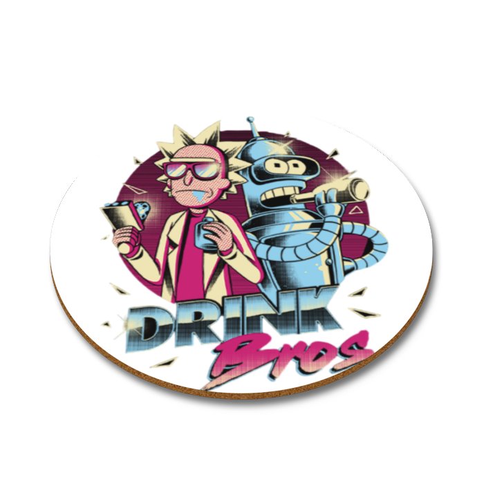 Rick & Morty x Futurama - Drink Bro's Round Coasters