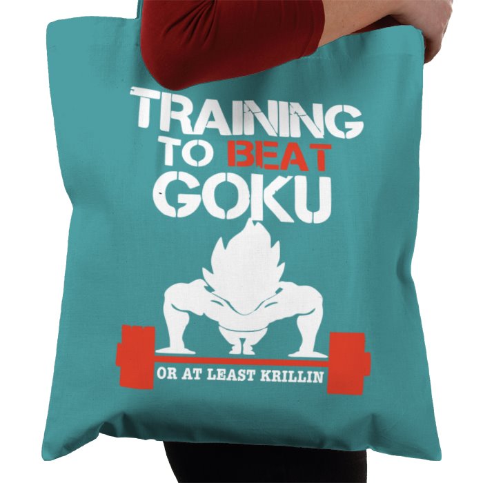 Dragonball Z - Training To Beat Goku Tote Bag
