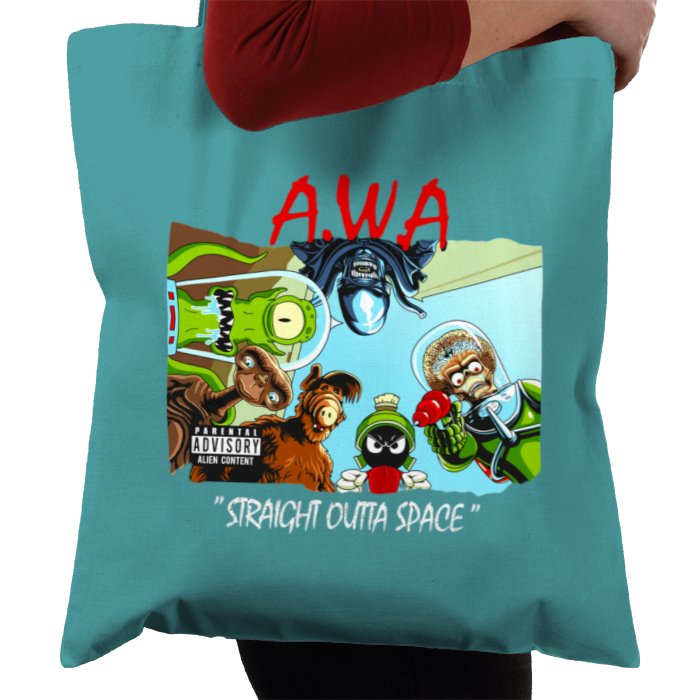 Cartoon Aliens x NWA - Aliens Without Attitude Tote Bag