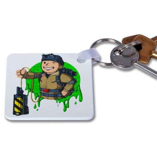 Fallout & Ghostbusters Trap Keyring