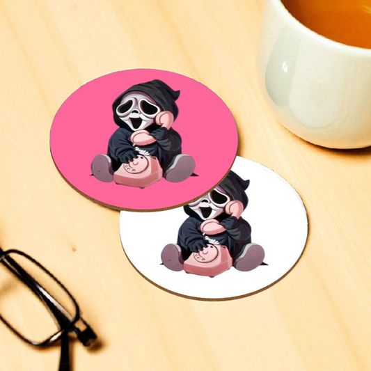Baby Ghostface Round Coasters