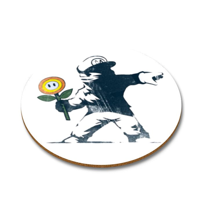 Super Mario Bro's - Fire Flower Round Coasters