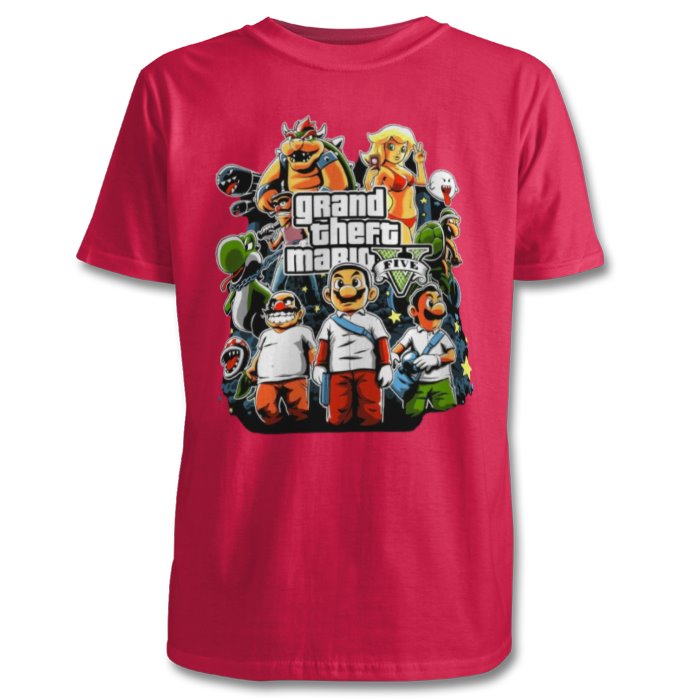 Grand Theft Auto & Super Mario Bro's - Grand Theft Mario T-shirt