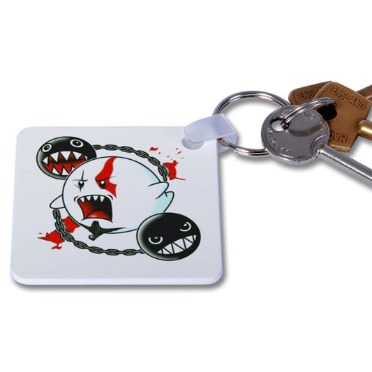 Super Mario Bro's x God Of War - Ghost Of War Keyring