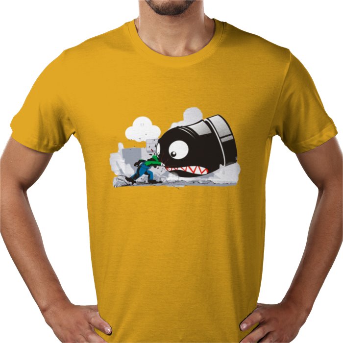 Super Mario Bros — Luigi Punching Bullet Bill T-Shirt
