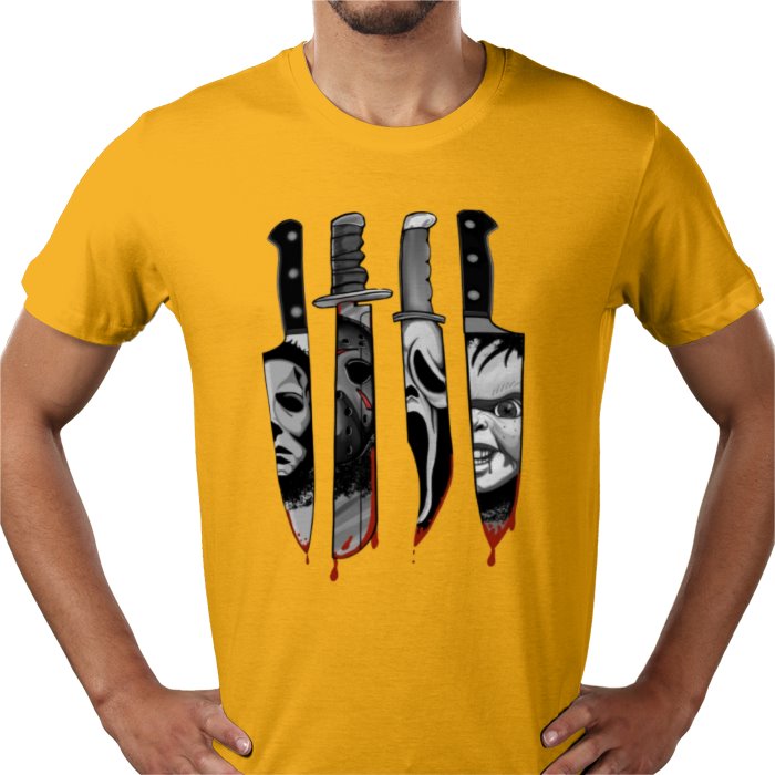 Horror Knifes Theme T Shirt